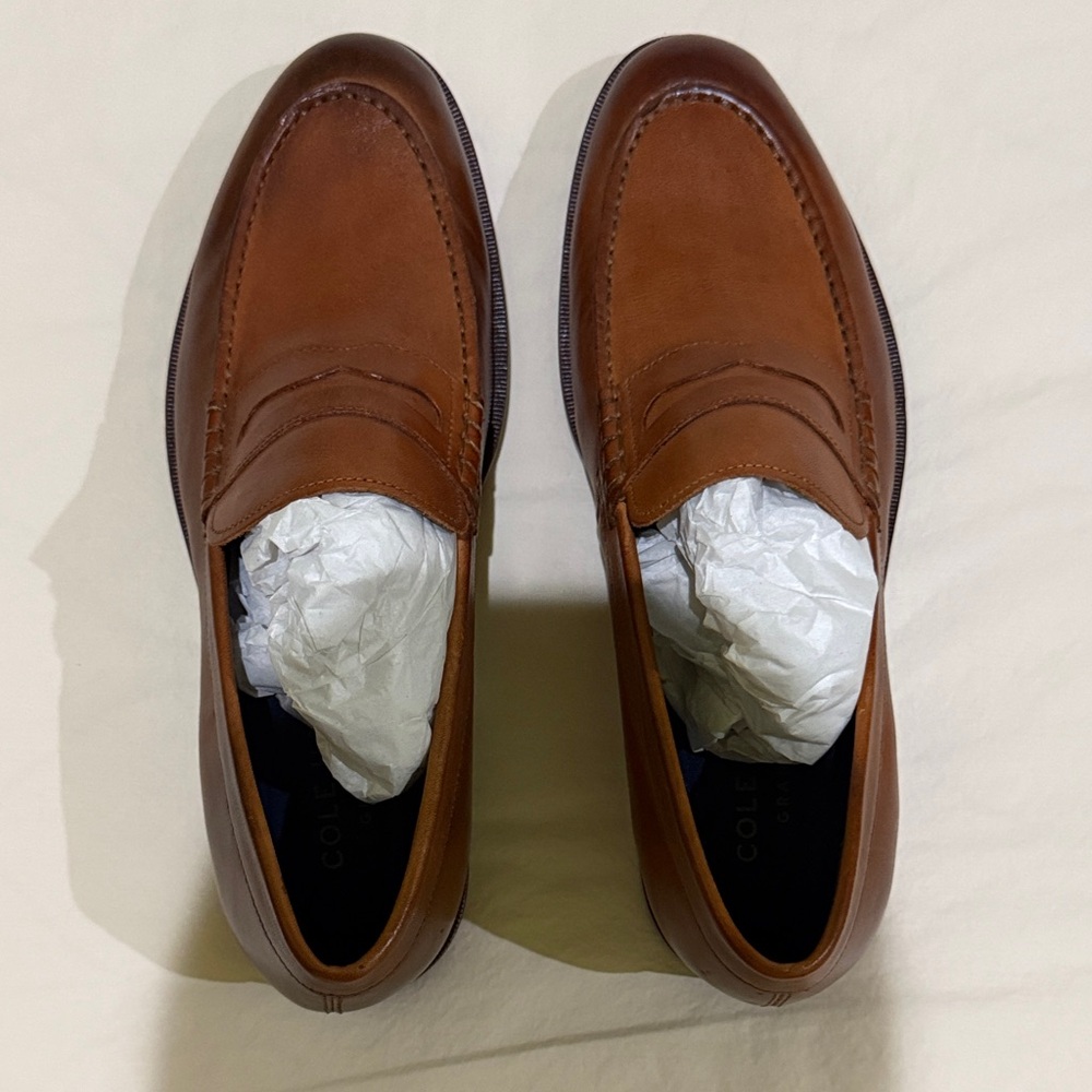 Cole Haan Men's Tan Leather Loafers Brand New Size 7M